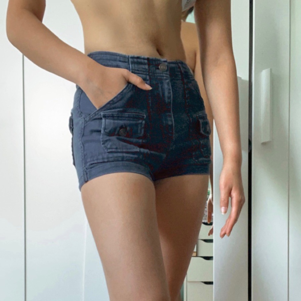 blue cargo shorts